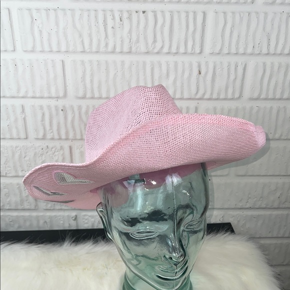 wild fable Accessories - Wild Fable Pink Cowboy Hat with Heart Sequins